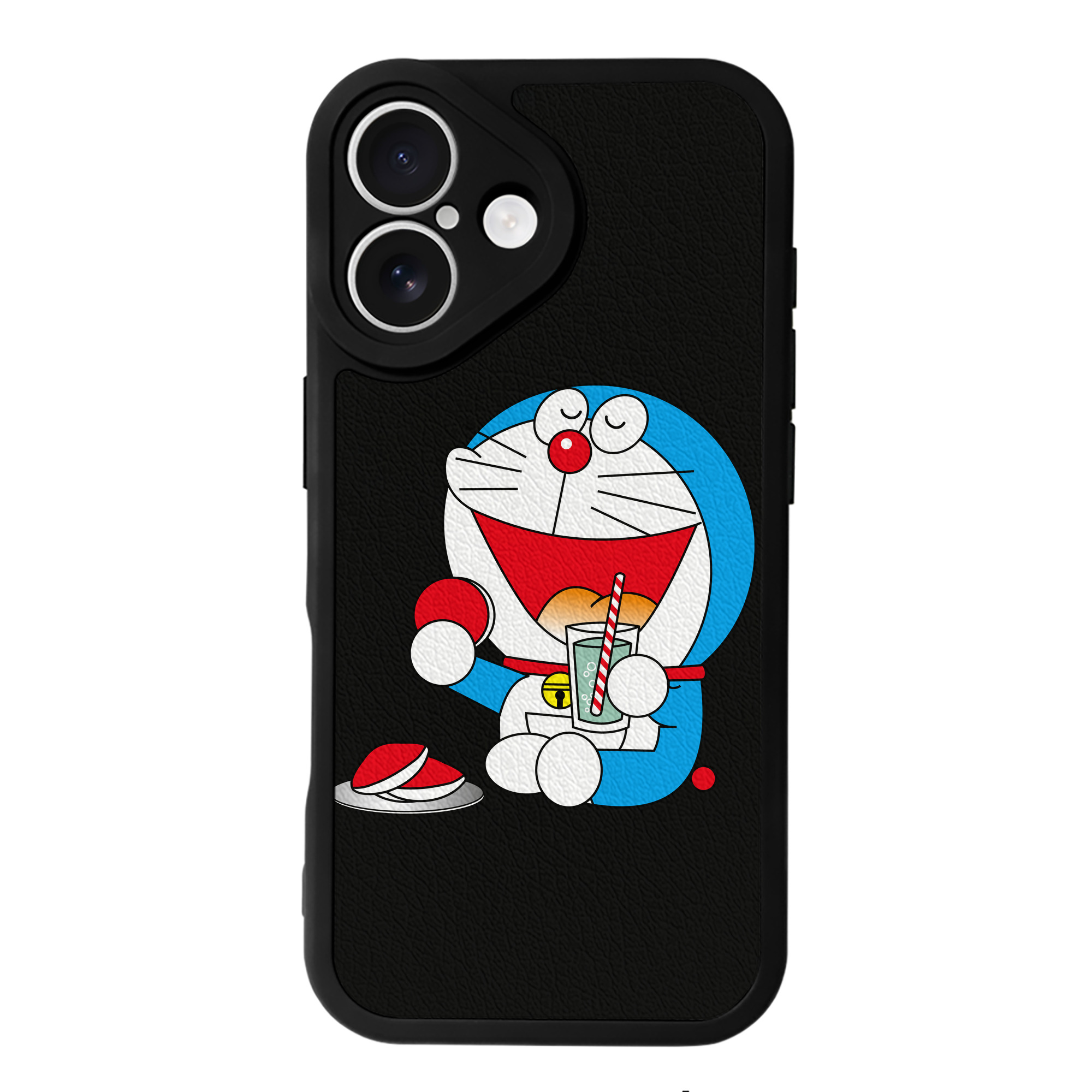 （画像用） ドラえもん Doraemon 【iPhone 16シリーズ対応】シリコンスマホケース（レザー調） 材質：シリコン